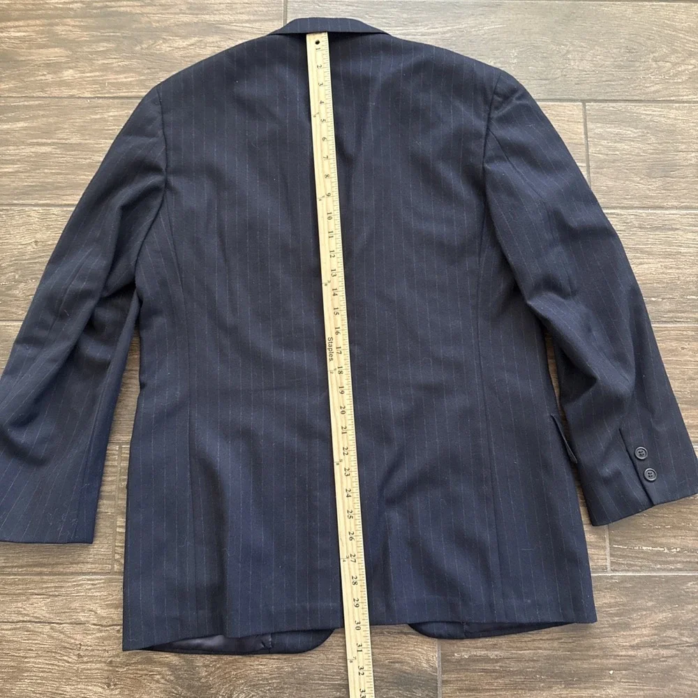 Brooks Brothers Golden Fleece 3-piece Suit Men 41R 32x29 Navy Pinstripe